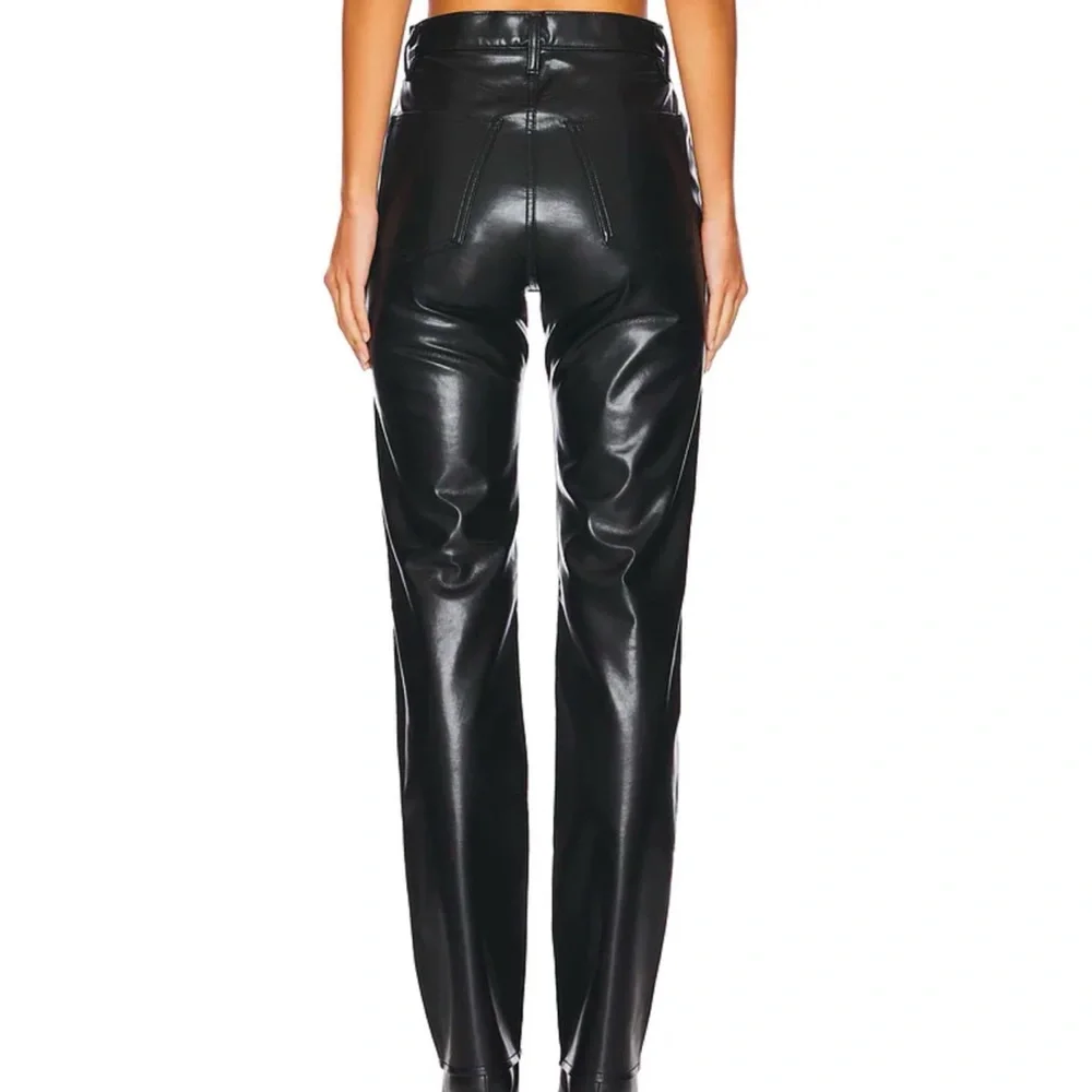 AGOLDE 90s Pinch Waist Recycled Leather Pants High Rise Detox Sz 34 - Picture 2 of 11